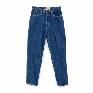 Vintage 90s LL Bean Flannel Lined Jeans 0974 red plaid straight mom